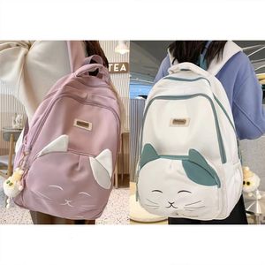 Schooltassen Leuke Cartoon Schooltas Vrouwen Grote Capaciteit Nylon Waterdichte Boekentas Mode Dames Meisje Laptop College Rugzak Reizen Mochila 230729