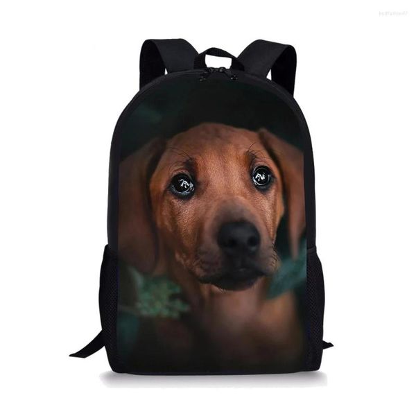 Sacs d'école mignon chien impression Bookbag garçons filles enfants sacs à dos pour adolescents enfants livre cartable étudiant sac à bandoulière