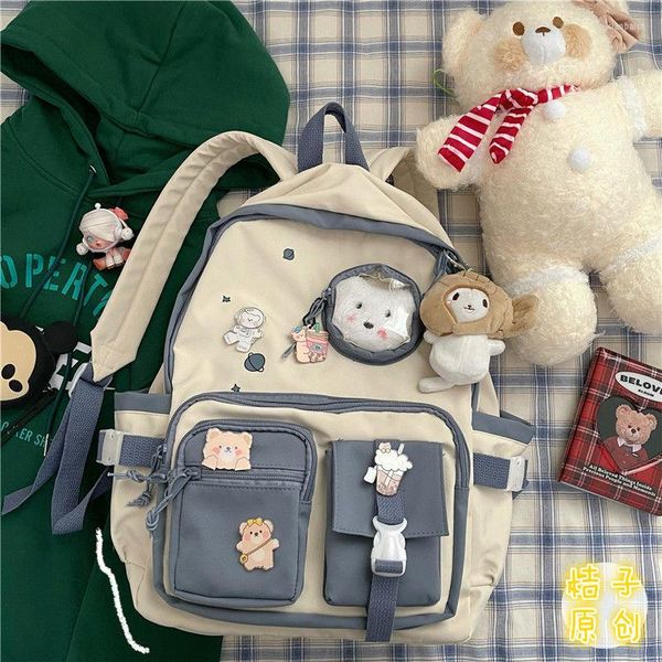 Mochilas escolares, mochila bonita para chicas, mochila para mujeres de gran capacidad Ins Simple para adolescentes, mochila coreana para estudiantes de Harajuku para mujeres