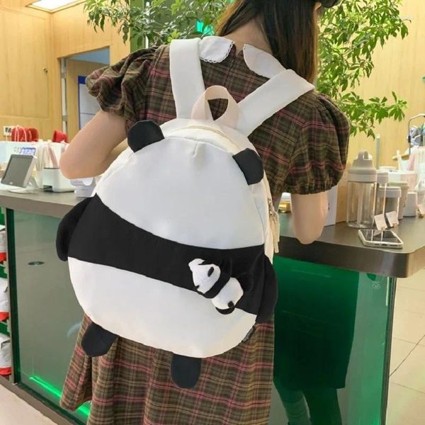 Sacs d'école mignon Panda sac à dos 2024 grosse fille douce loisirs étudiant banlieue sac à bandoulière sac à bandoulière