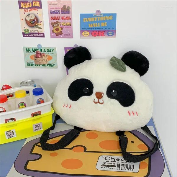 Sacs d'école mignon panda sac à bandoulière 2024 dessin animé de poupée de grande capacité personnalisée