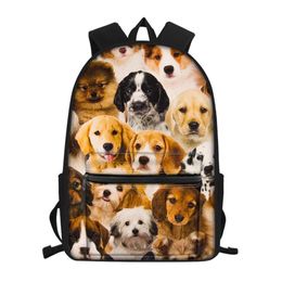 Sacs d'école Mignon chiot chien impression 3D enfants sac à dos pour filles garçons étudiant cartable sac à dos orthopédique pour enfants Mochila 2701