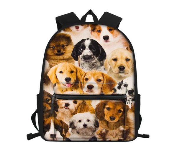 Bolsas escolares lindos cachorros para perros 3d impresos mochila para niñas chicas satchel bag children039s mochilas ortopédicas mochila 2093264