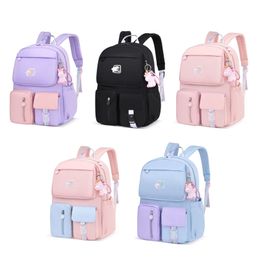 Sacs d'école mignon école sac à dos primaire Bookbag avec pendentif sac à dos de voyage pour enfants enfants étudiant voyage sac en nylon 230718