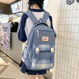 Sacos escolares bonitos mulheres mochila à prova d 'água multi-bolso nylon bagpacks para estudantes feminino meninas kawaii laptop pacote de livro mochilas