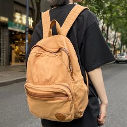 Sacs d'école DCIMOR toile lavée femmes sac à dos femme haute qualité sac de voyage mode doux pour adolescente Kawaii sacs à dos