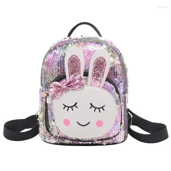 Bolsas escolares DOME Mini mochila de lentejuelas para mujer Lindas chicas de hombro