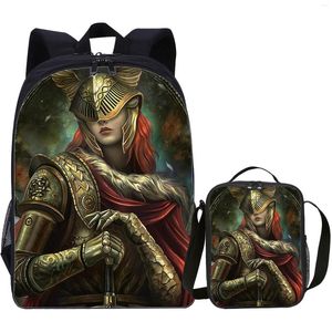 Schooltassen Elden Ring Backpack Boys Girls With Lunch Box Kids Game Cartoon Travel Schooltassen en Cooler Bag Suit