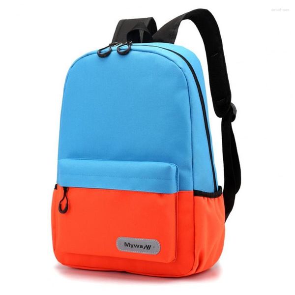 Sacs d'école sac à dos en toile imperméable ergonomique pour femmes adolescentes bande réfléchissante voyage sac à bandoulière couleur unie Bookbag