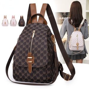 Sacs d'école européens et américains Pu cuir souple sac à dos femme étudiant cartable mode grande capacité affaires voyage dames