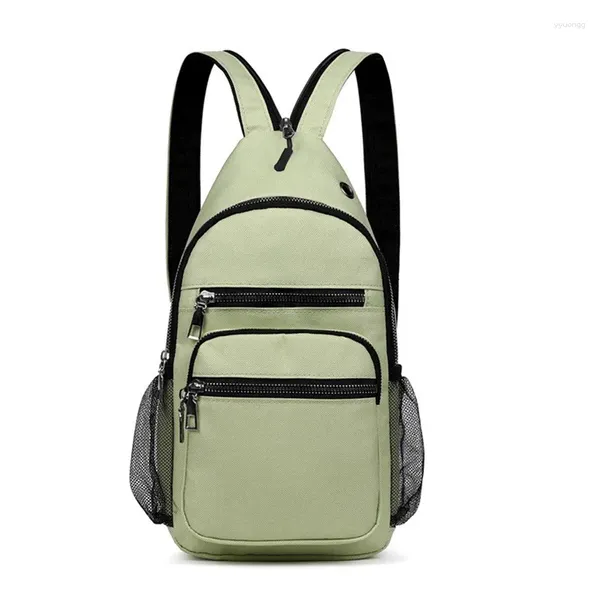 Bolsas escolares Mochila de moda Oxford Paño Bolsa de pecho Color Sólido Hombro Crossbody Mujeres Hombres Casual Deporte Viaje Pequeña Capacidad