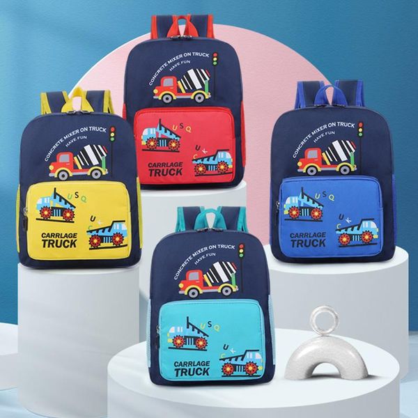 Mochilas escolares con patrón de dibujos animados para niños y adolescentes, morrales Oxford impermeables para guardería