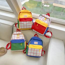 Sacs d'école Mode couleur correspondant sac à dos pour enfants grande capacité Simple maternelle bébé respirant sac d'école étanche 231006