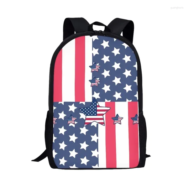 Sacs d'école mode drapeau américain motif imprimé enfants sac à dos enfant garçons filles Mochila Infantil Bookbag léger