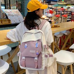 Sacs d'école mode Style japonais femmes sacs à dos grande capacité fille étudiant décontracté Harajuku mignon dames ordinateur portable