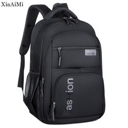 Mochilas escolares Mochila de moda para hombre Oxford Cloth Black Bolsa impermeable para computadora y ocio de viaje para mujer 221105