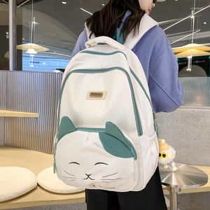 Mochilas escolares de nailon para mujer, morral de lona a la moda, Mochila de hombro, bolso de estudiante de dibujos animados japoneses, Mochila femenina 2023