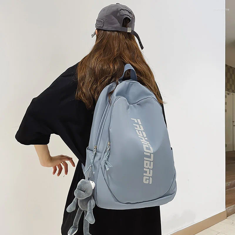 Sacos escolares moda náilon mulheres mochila grande capacidade mochilas de viagem para meninas estudantes à prova d'água bookbags armazenamento casual
