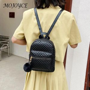 Sacs d'école Fashion Femmes noires Petit sac à dos Réset de voyage Sac à main Double Sac à bandoulière extérieur Street Rucksack