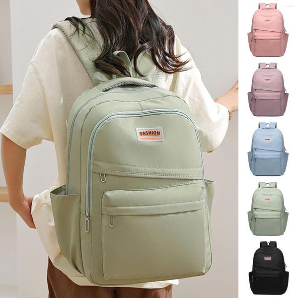 Sacs d'école mode femmes filles étudiant sac à fermeture éclair Nylon voyage haute capacité sac à dos mignon ordinateur portable Mochila sac à dos 2023