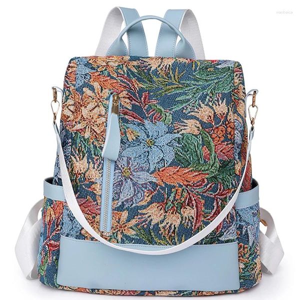 Sacs d'école Mode Femmes Sac à dos Haute Qualité Nylon Voyage Bagpack Épaule pour adolescents Filles Anti-vol Knapsack Grand Bookbag