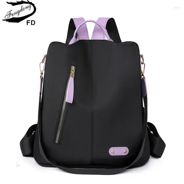 Sacs d'école femme noir Anti-vol sac à dos Laides mode Simple sacs à dos décontractés pour les femmes petit voyage étanche