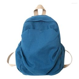 Sacs d'école femme mode haute rue toile livre sac à dos retour à la tendance des étudiants décontracté doux coton tissu sac à dos pour ordinateur portable sac
