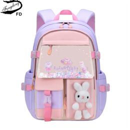 Sacs d'école Fengdong petites filles sac d'école primaire sacs à dos mignons pour enfants cartable kawaii livre sac enfants école sac à dos sacs en gros 231214