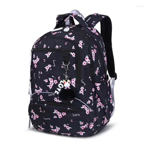 Sacs d'école pour filles sac à dos étanche étudiant mignon fleur sac à dos enfants enfants fille cadeau