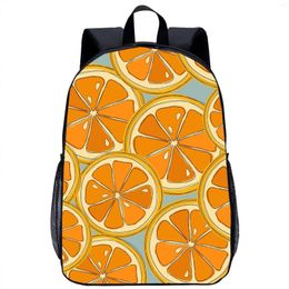 Schooltassen Vers Fruit Patroon Citroen Oranje Rugzak Voor Kinderen Tieners Volwassenen Student Vrouwen Mannen Reizen Laptop Rugzak