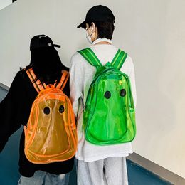 Sacs d'école Fantôme étudiant sac à dos étanche Halloween clair cartable grande capacité Transparent hommes femmes sac extérieur 231016