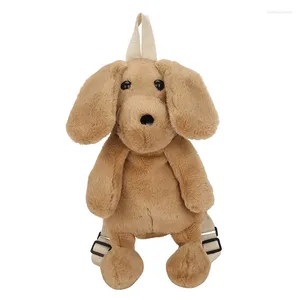 Sacs d'école Sac fille femme mignon dessin animé chien en peluche sac à dos mochila escolaire com rodinha plecak livre