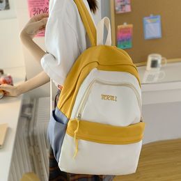 Sacs d'école Fille Nylon Étanche Femmes Sac Étudiant Mignon Mode Ordinateur Portable Collège Sacs À Dos Kawaii Femme Voyage Livre Dames À La Mode 230801