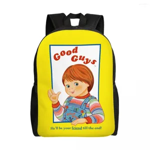 Bolsas escolares buenos jugadas para niños mochila mochila para mujeres hombres de libros básicos para estudiante universitario Chucky gran capacidad