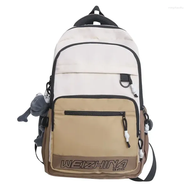 Bolsas escolares Bolsa alta para adolescentes Niños Estudiante universitario Mochila Hombres Nylon Ocio Bagpack