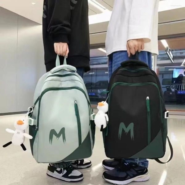 Bolsas escolares Bolsa alta para adolescentes Niñas Niños Estudiante universitario Mochila Mujeres Nylon Campus Ocio Bagpack