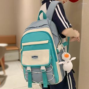 Sacs d'école haute capacité à la mode femmes Kawaii étanche pochette d'ordinateur femme mode collège sac à dos dames mignon fille voyage livre