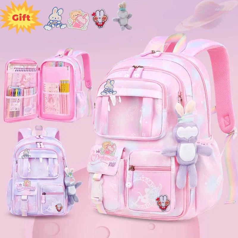 School Bags High Quality Refrigerator Side Door Princess Dreamy Color Backpack Capacity Elementary Students Protecting Spine
