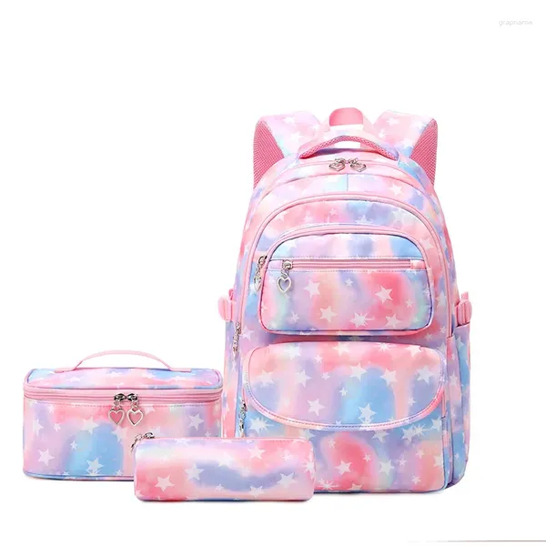 Sacs d'école de haute qualité, sac à déjeuner mignon pour filles et garçons, sac à dos multifonction imprimé primaire, étanche