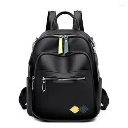 Sacs d'école Sac à dos en cuir souple de haute qualité pour adolescentes sac féminin 2024 Fashion Woman Backpack