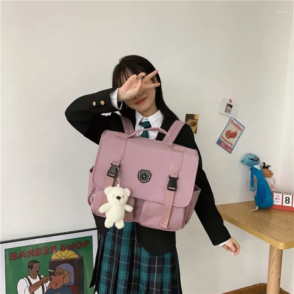 Sacs d'école Style japonais grande taille Lolita JK sac à dos épaule fille étudiants porte-documents sacs à livres