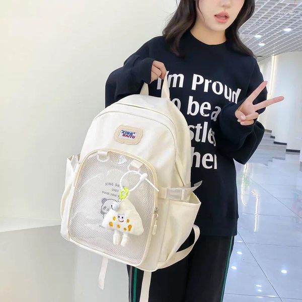 Bolsas escolares japonesas harajuku mochila mujeres jk bolso uniforme hombro adolescentes itabag transparente ita bolso