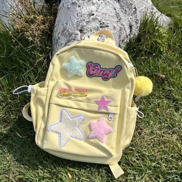 Sacs d'école japonais Harajuku doux broderie mignon Sac à Dos Kawaii sacs à Dos quotidiens pour adolescentes Sac A Dos Ita Bookbag Sac Pack