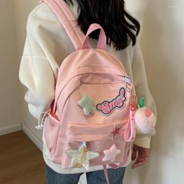Schooltassen Japanse ins -stijl zacht meisje schattige rugzak vrouwelijke studententas grote capaciteit lichtgewicht casual mini
