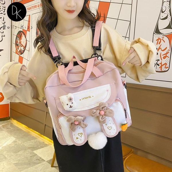 Sacs d'école japonais Kawaii oreilles femmes sac à dos JK 3 voies sac à bandoulière pour sac à main voyage étudiant livre épaule Cosplay