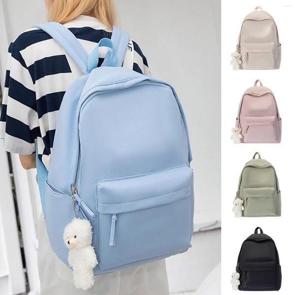 Bolsas escolares mochila simple simple 2023 moda coreana versátil middle bolso gran capacidad linda portátil mochila viajero mochila