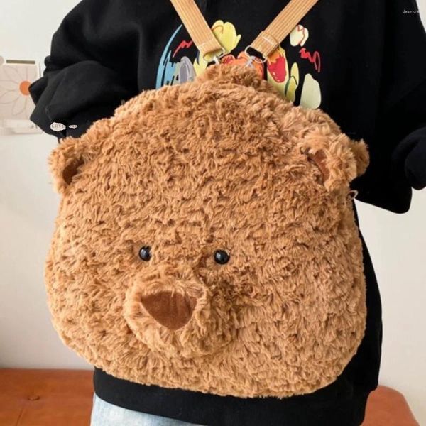 Sacs d'école Femmes japonaises Ins Migne Bear Fur Handbag 2024 CARTOON CARIONNEMENT DURNION GILLE PLUSH SALLE SALLE SALLE SALLE