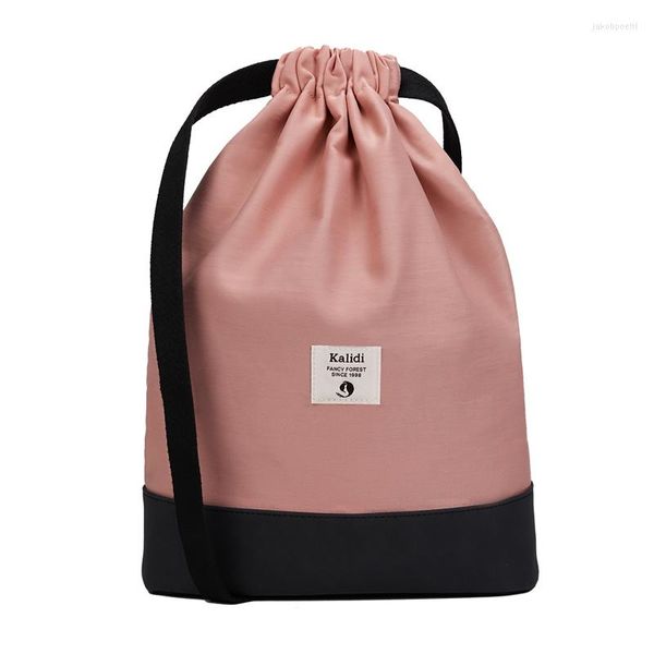 Sacs d'école Kalidi Sac à dos DrawString Daypack Gymsack Gym Sports pour femmes hommes avec poche intérieure 11 litres Voyage et ville