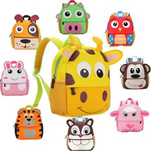 Schooltassen Kid Toddler Backpack Kindergarten Schoudertas Baby Cartoon Animal Bag voor 2-5 jaar Baby275H
