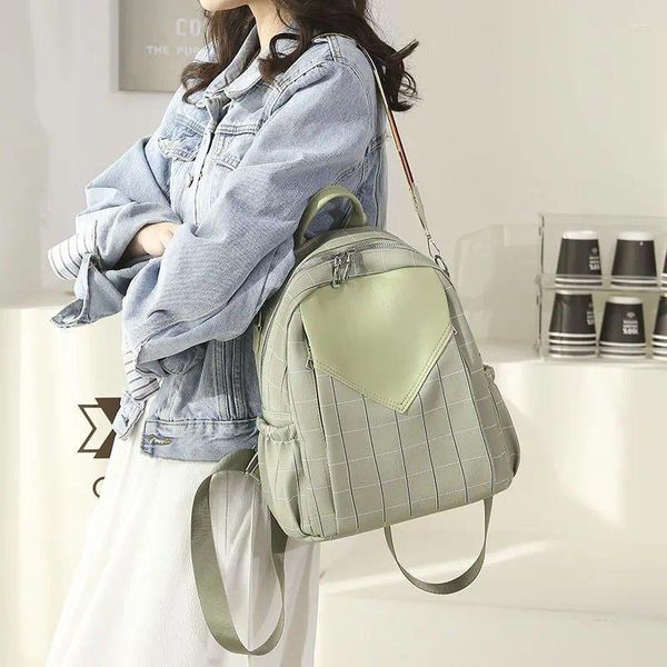 Mochilas escolares Para Mujer, morral de piel sintética suave a la moda coreana, bolso de hombro de viaje Para estudiantes universitarios, Mochilas Para Mujer